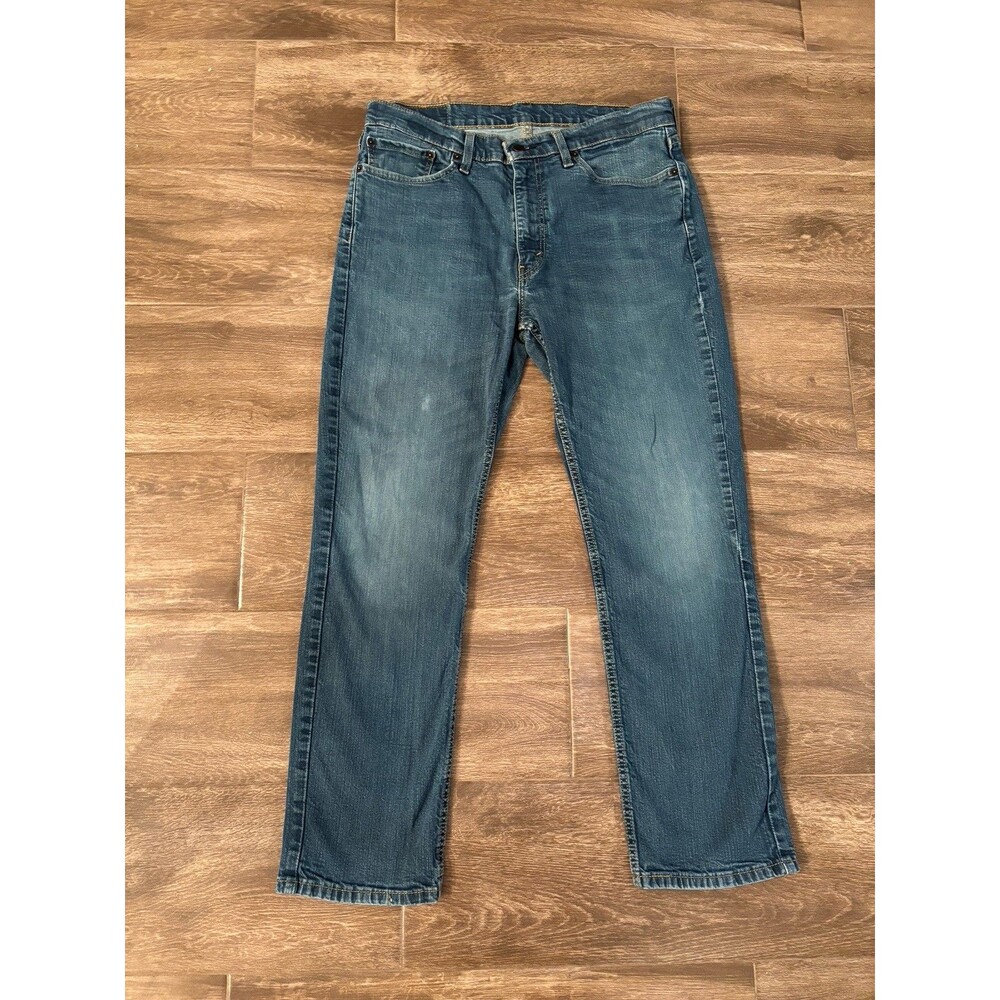 Mens Levi’s 514 Size 36/30 Medium Wash Denim‎ Straight Leg Blue Jeans EUC